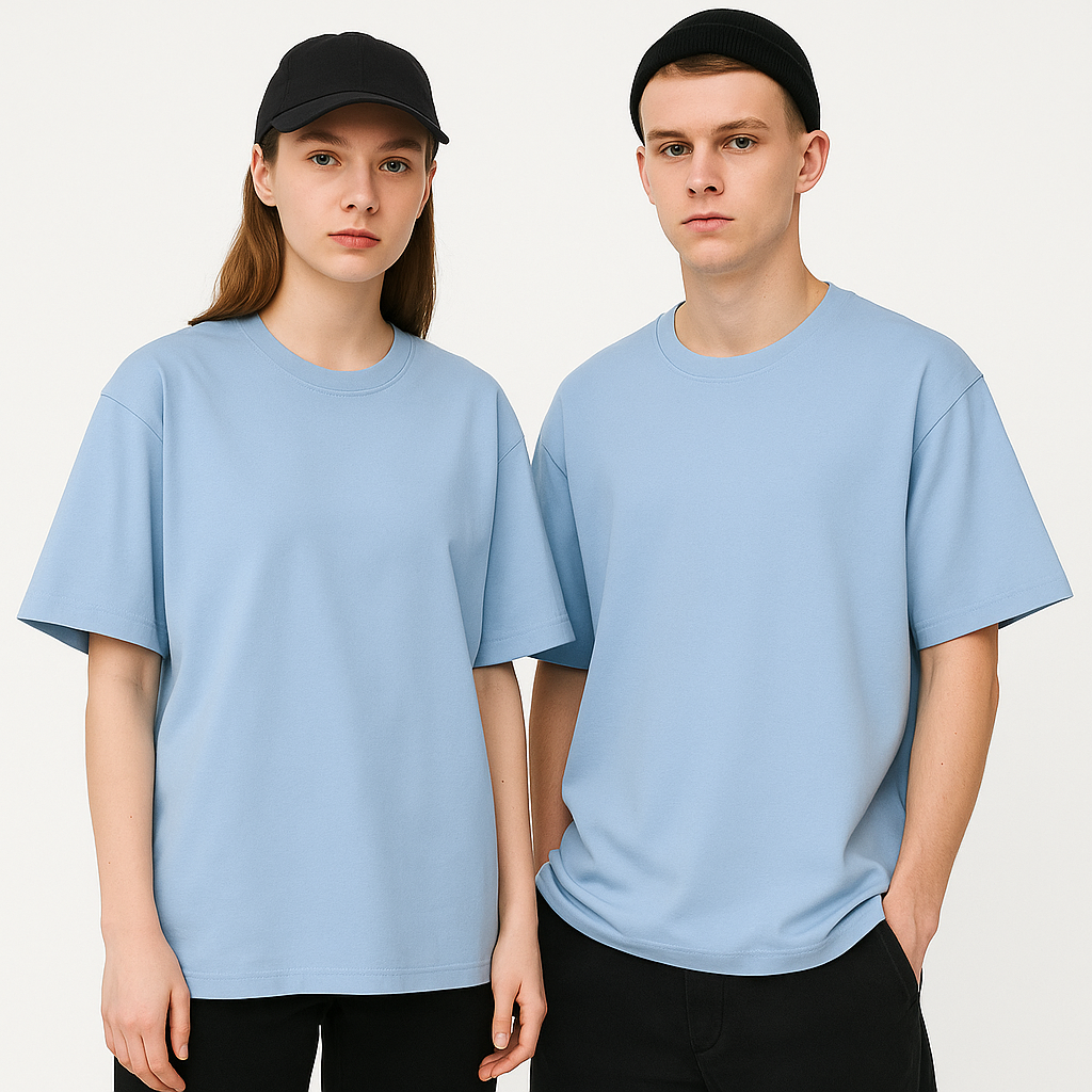 Unisex Oversize T-Shirt – Schwerer Baumwollstoff, Streetwear Stil