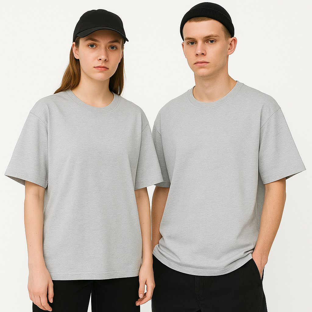 Unisex Oversize T-Shirt – Schwerer Baumwollstoff, Streetwear Stil