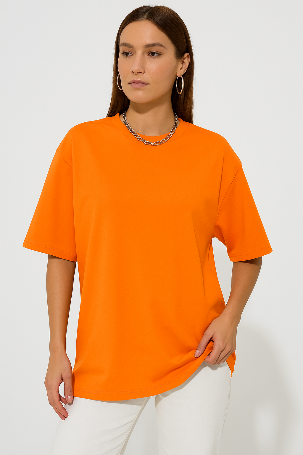 Damen T-Shirt aus Baumwolle – Locker, Atmungsaktiv, Basic