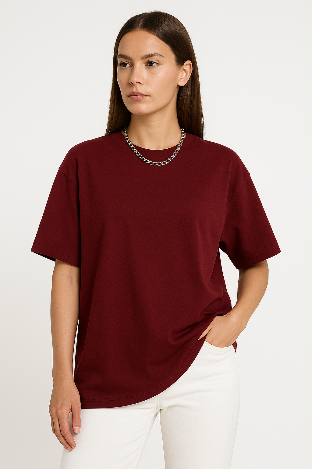 Damen T-Shirt aus Baumwolle – Locker, Atmungsaktiv, Basic