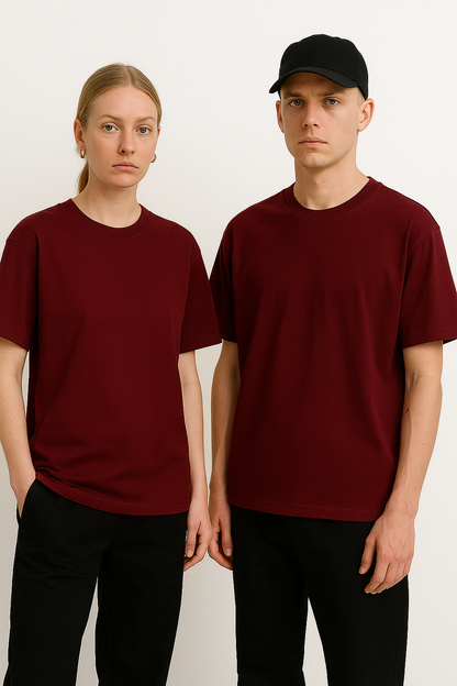 Unisex Oversize T-Shirt – Schwerer Baumwollstoff, Streetwear Stil