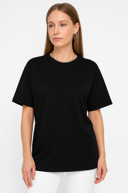 Damen T-Shirt aus Baumwolle – Locker, Atmungsaktiv, Basic