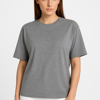 Damen T-Shirt aus Baumwolle – Locker, Atmungsaktiv, Basic