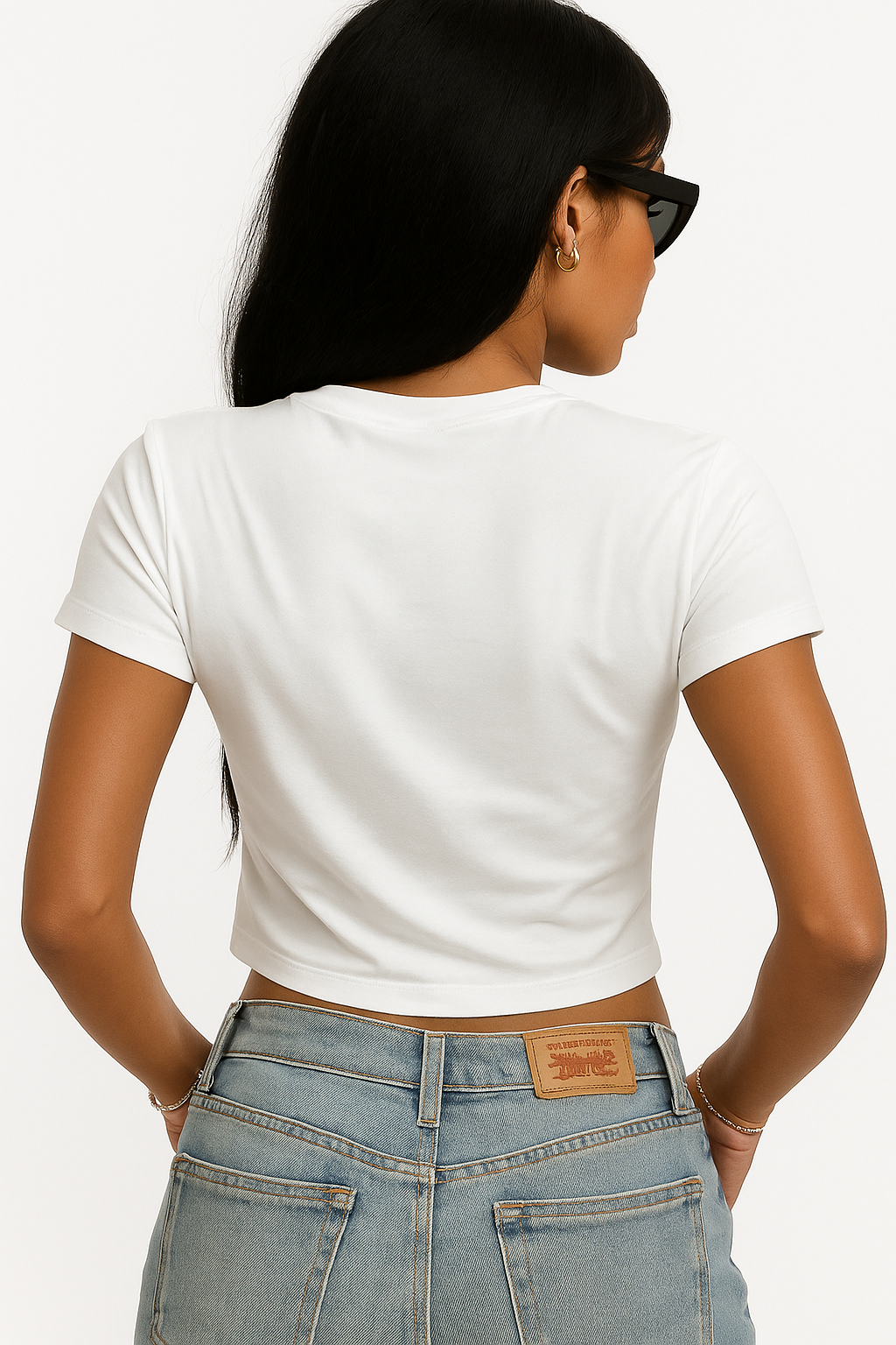 Damen Slim Fit Crop T-Shirt – Sommer Basic Streetwear
