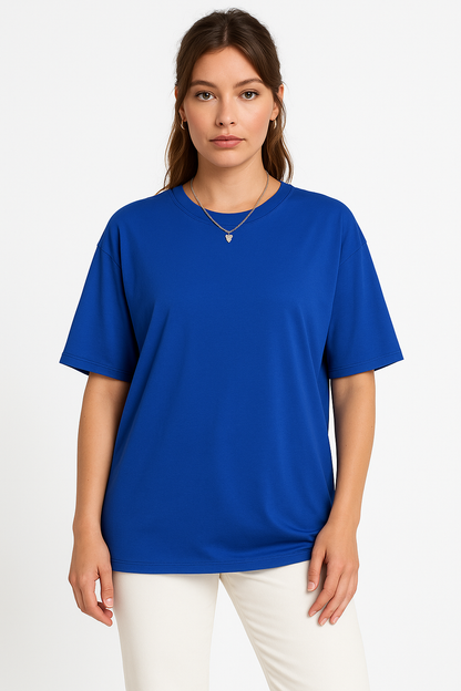 Damen T-Shirt aus Baumwolle – Locker, Atmungsaktiv, Basic