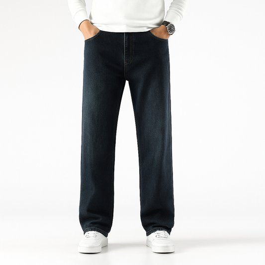 Herren Baggy Jeans – Weites Bein, Lockerer Schnitt, Frühling & Herbst Stil