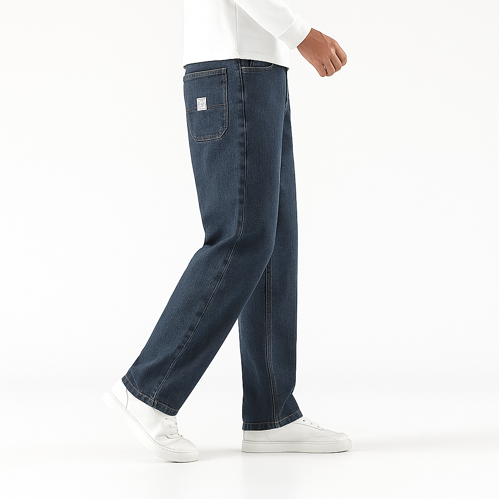 Herren Baggy Jeans – Weites Bein, Lockerer Schnitt, Frühling & Herbst Stil