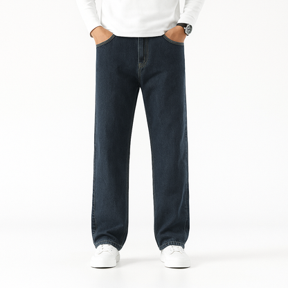 Herren Baggy Jeans – Weites Bein, Lockerer Schnitt, Frühling & Herbst Stil