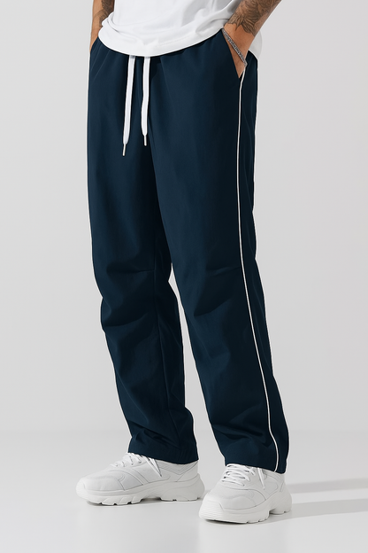 Larbulse Herren Streetwear Hose – Kontrastnaht, Lockerer Schnitt, Atmungsaktiv